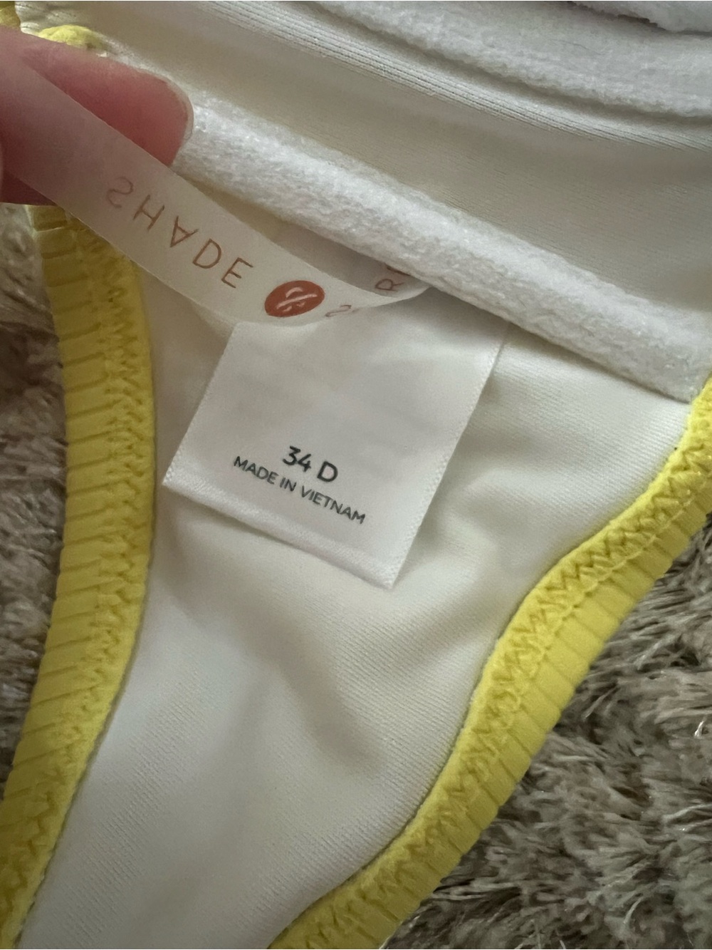 Shade & Shore Yellow Ribbed Two-Piece Bikini Set - Picture 5 of 6